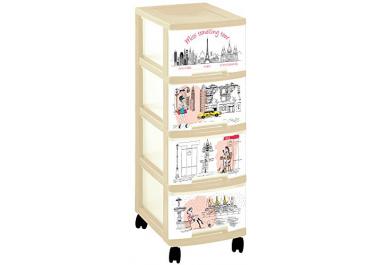 Cassettiera 4 cassetti