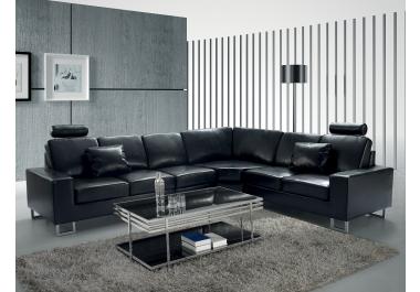 Divano angolare in pelle